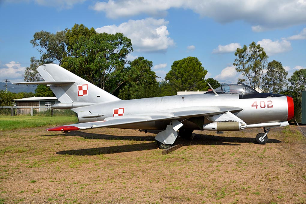 Mikoyan-Gurevich MiG 17F with Hunter Fighter Collection Inc. Scone NSW